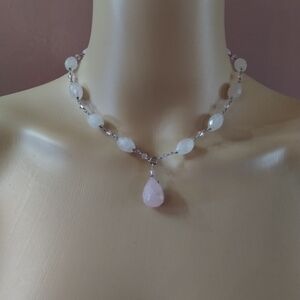 Beautiful women's white and pink stones